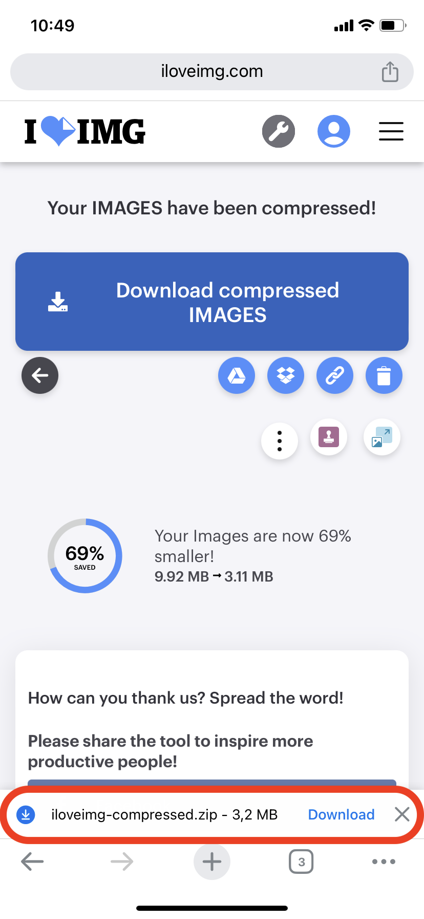 How To Compress Photos Online: Step 3