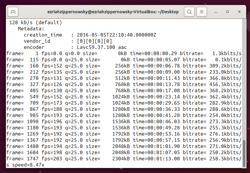 How to Compress Large Media Files on Linux: Step 5