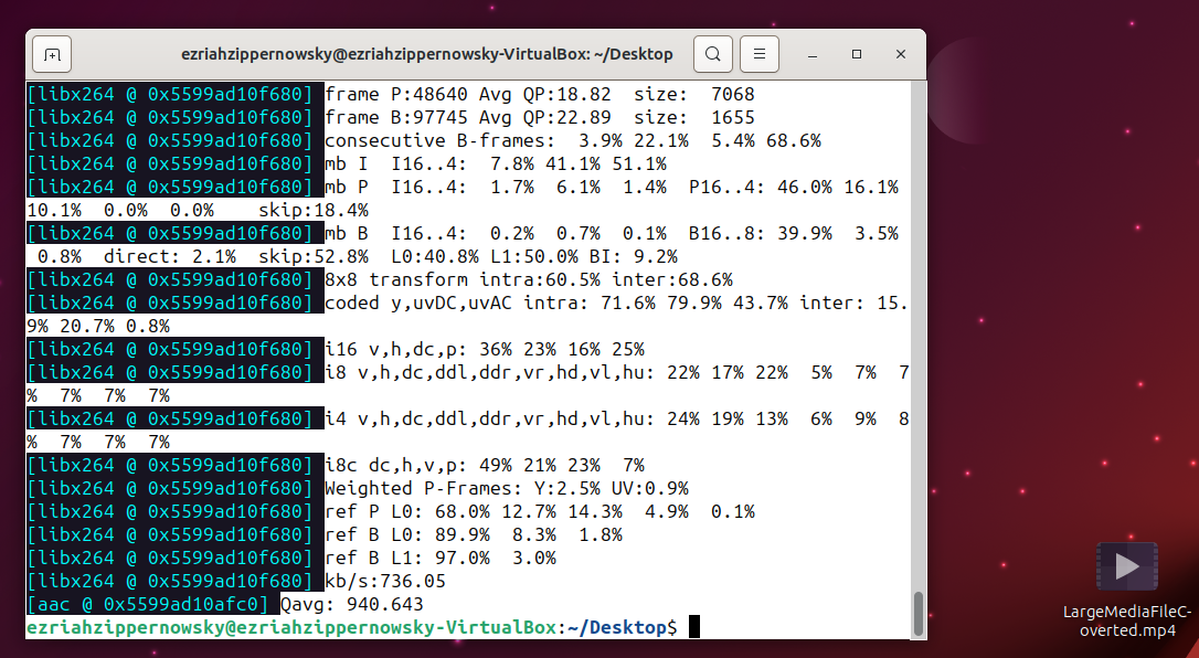 How to Compress Large Media Files on Linux: Step 5