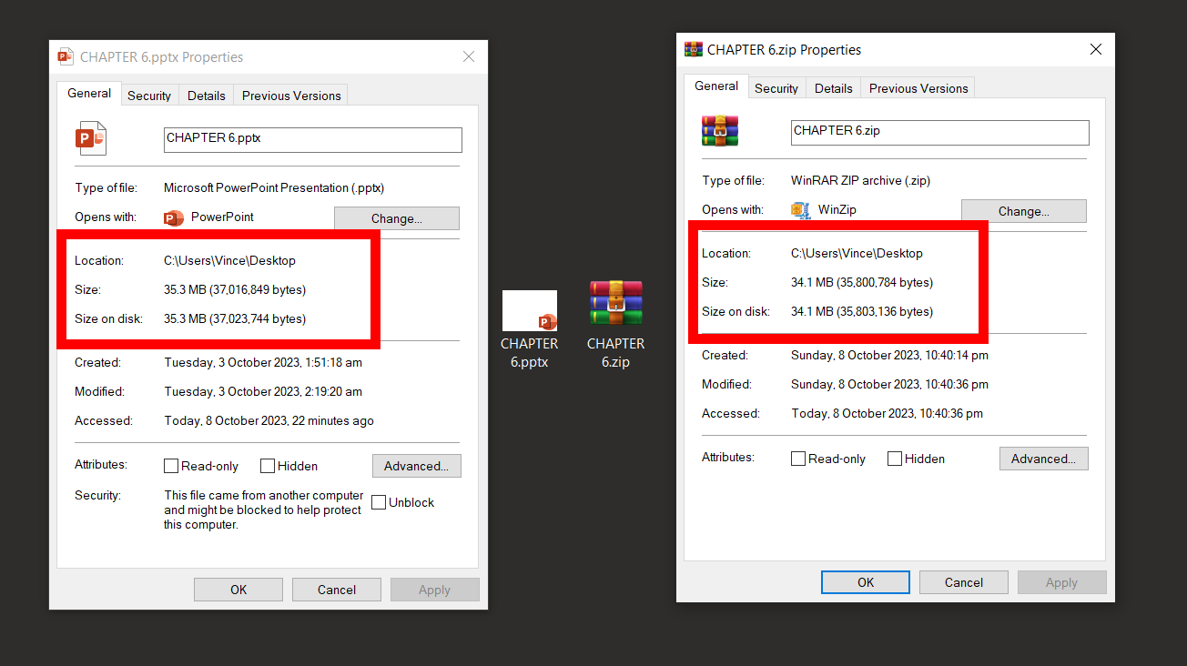 How To Use 7-Zip to Compress PowerPoint File: Step 4
