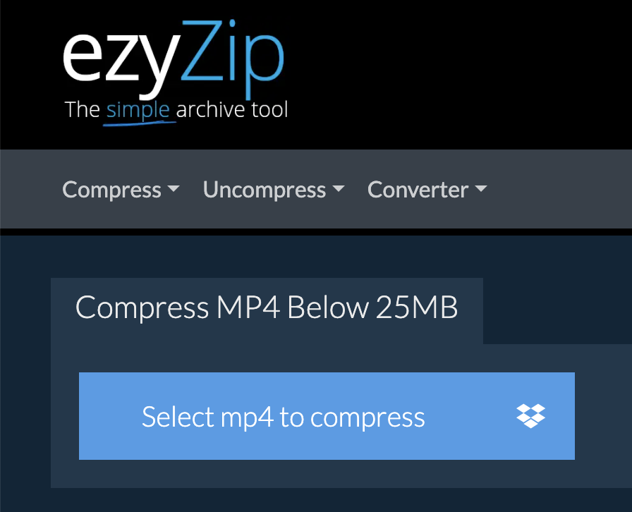 How To Use EzyZip to Compress Video Files: Step 1