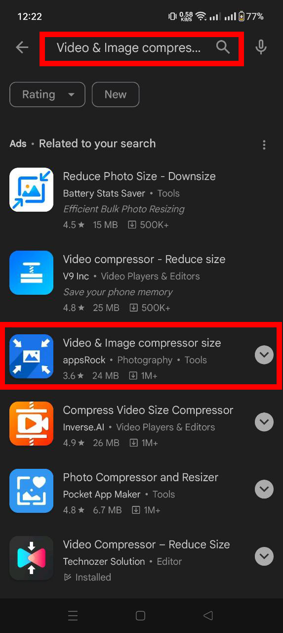 How To Use Video Compressor For Mobile: Step 1