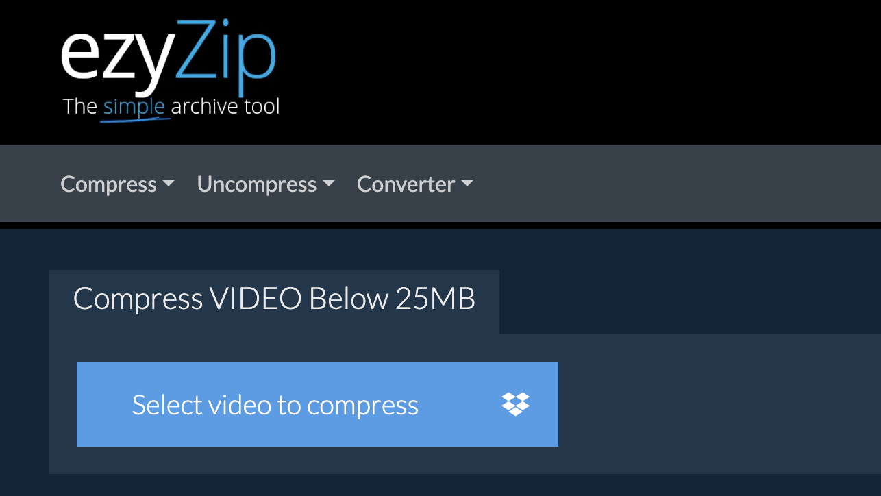 How To Compress Videos for Email Using EzyZip: Step 1