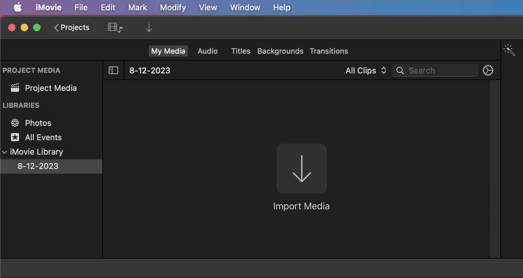 How To Compress Using iMovie on Mac: Step 1