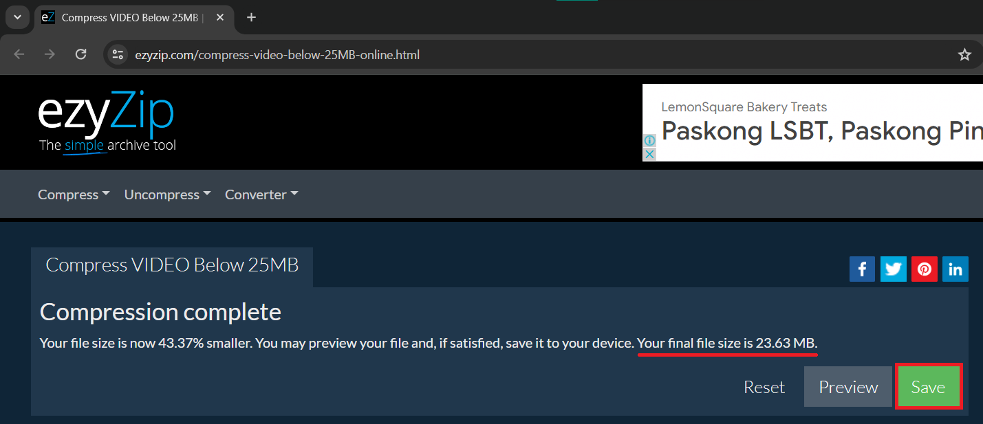 How To Use Online Compression Tools: Step 5