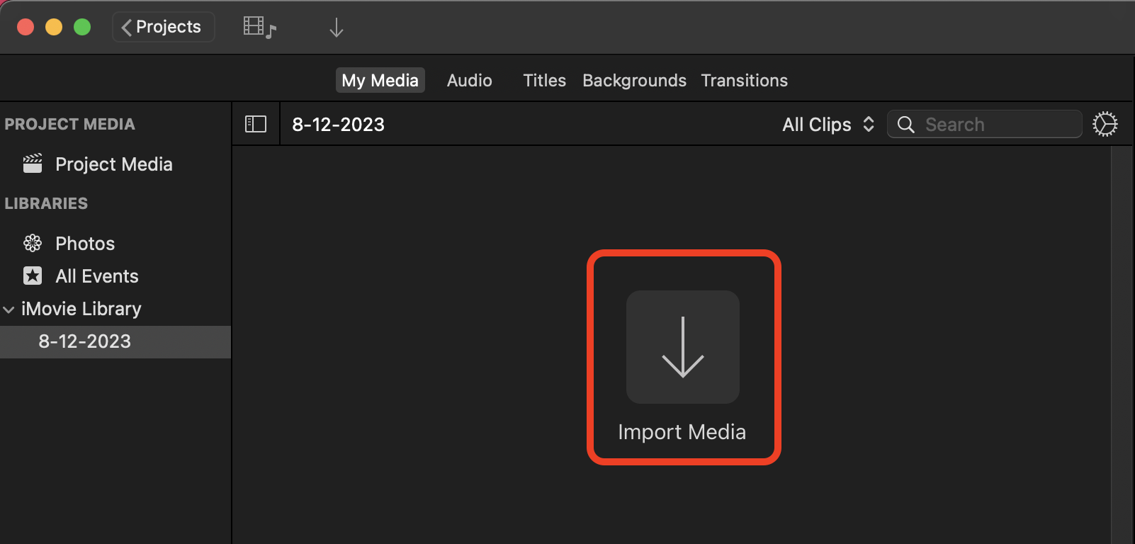 iMovie Guide: Compressing Videos for Outlook on a Mac: Step 2