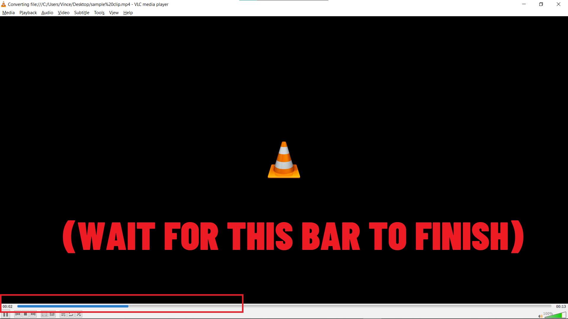 Using VLC Media Player for Video Compression on Windows: Step 5