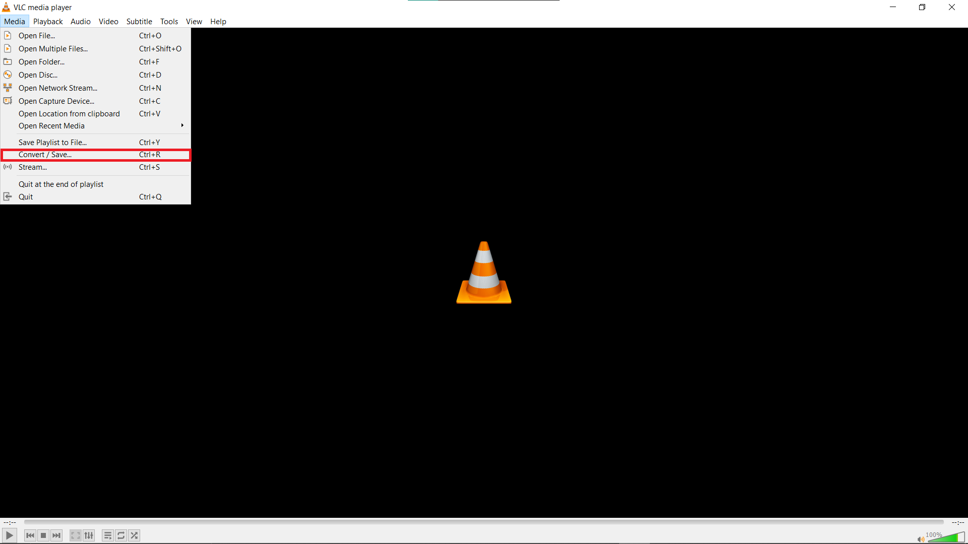 Using VLC Media Player for Video Compression on Windows: Step 2