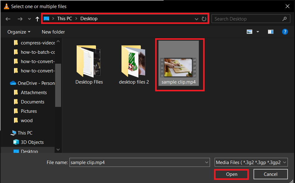 Using VLC Media Player for Video Compression on Windows: Step 2