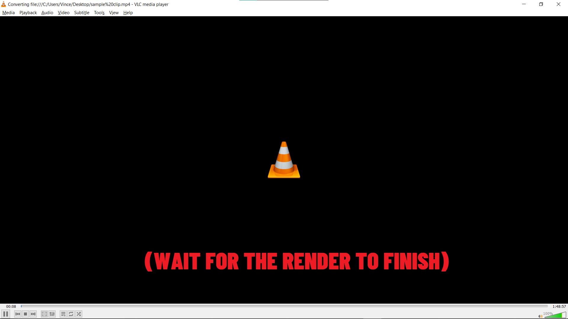 How To Use VLC for Compression: Step 4