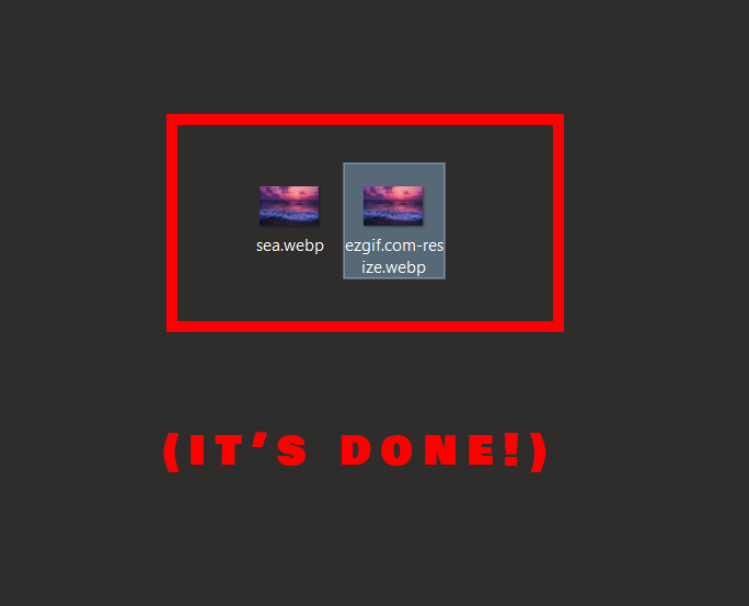 How To Compress WEBP Files Using EZGIF: Step 5