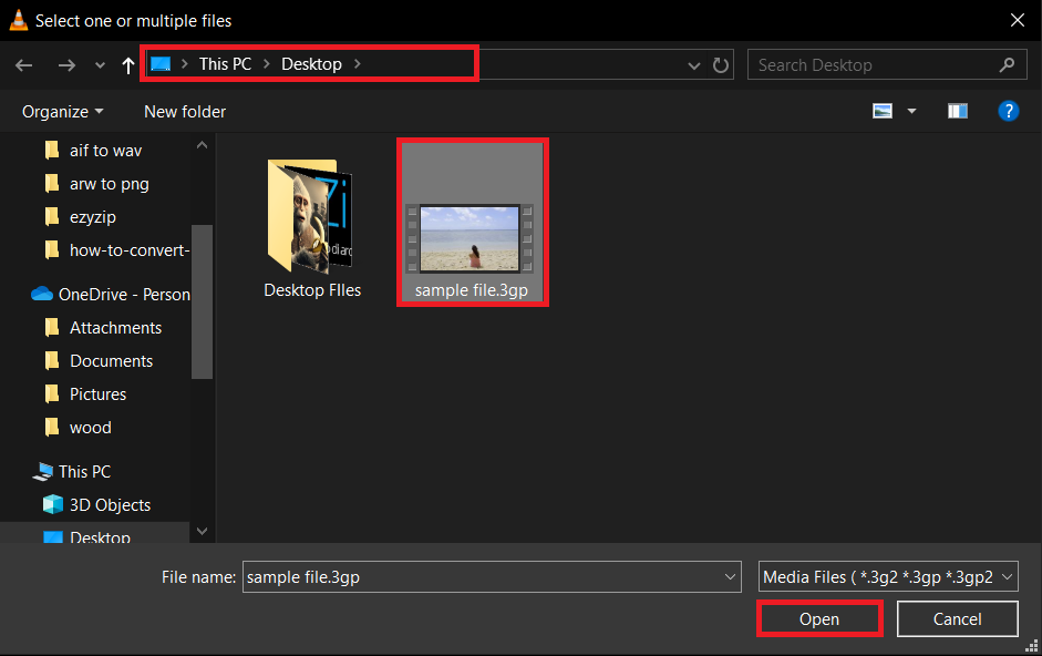 How to Convert 3GP to MP4 in Windows: Step 2