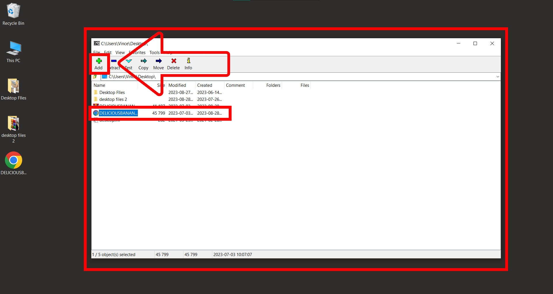Converting 7Z to Another Archive Format: Step 4