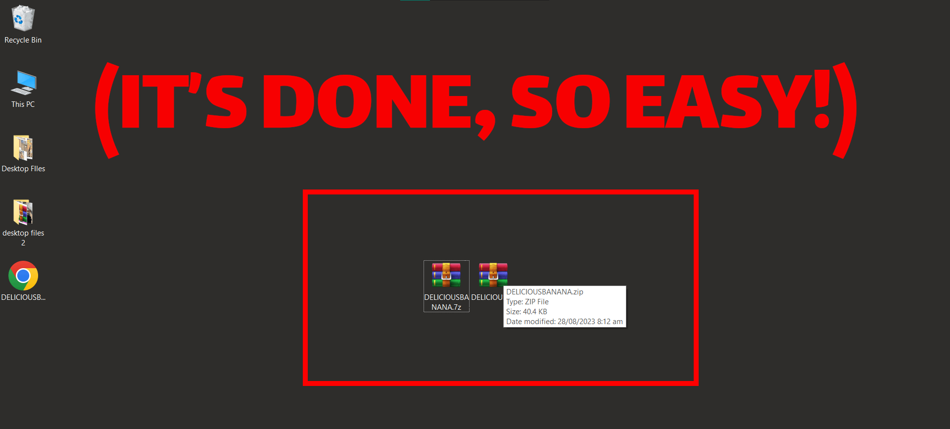 Converting 7Z to Another Archive Format: Step 6