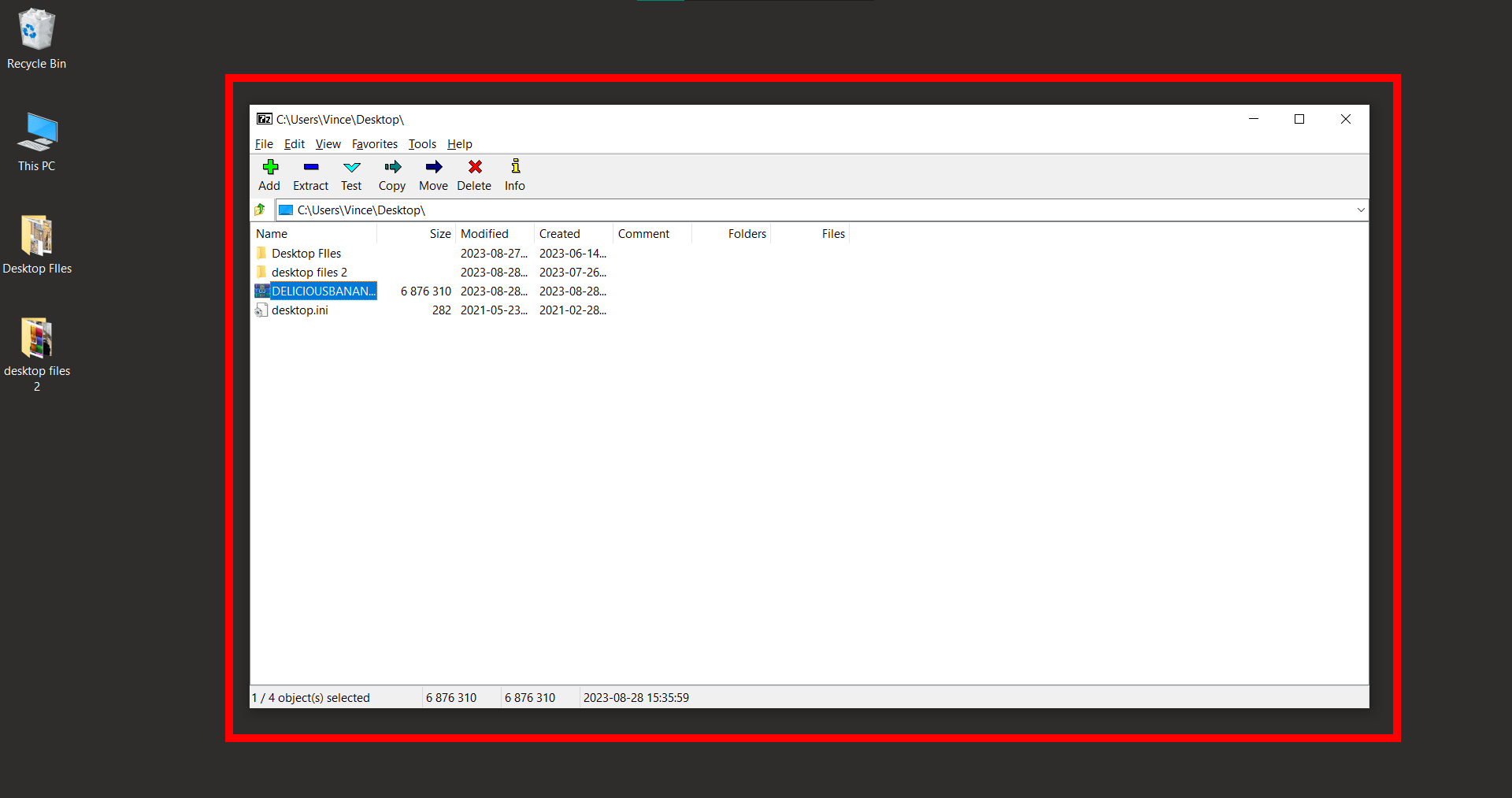 Reverting 7Z Back to Original File (Extracting): Step 1