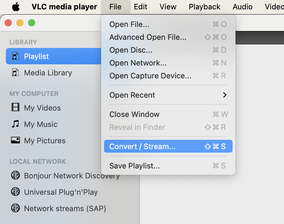 How To Convert CAF Files in Mac with VLC: Step 2