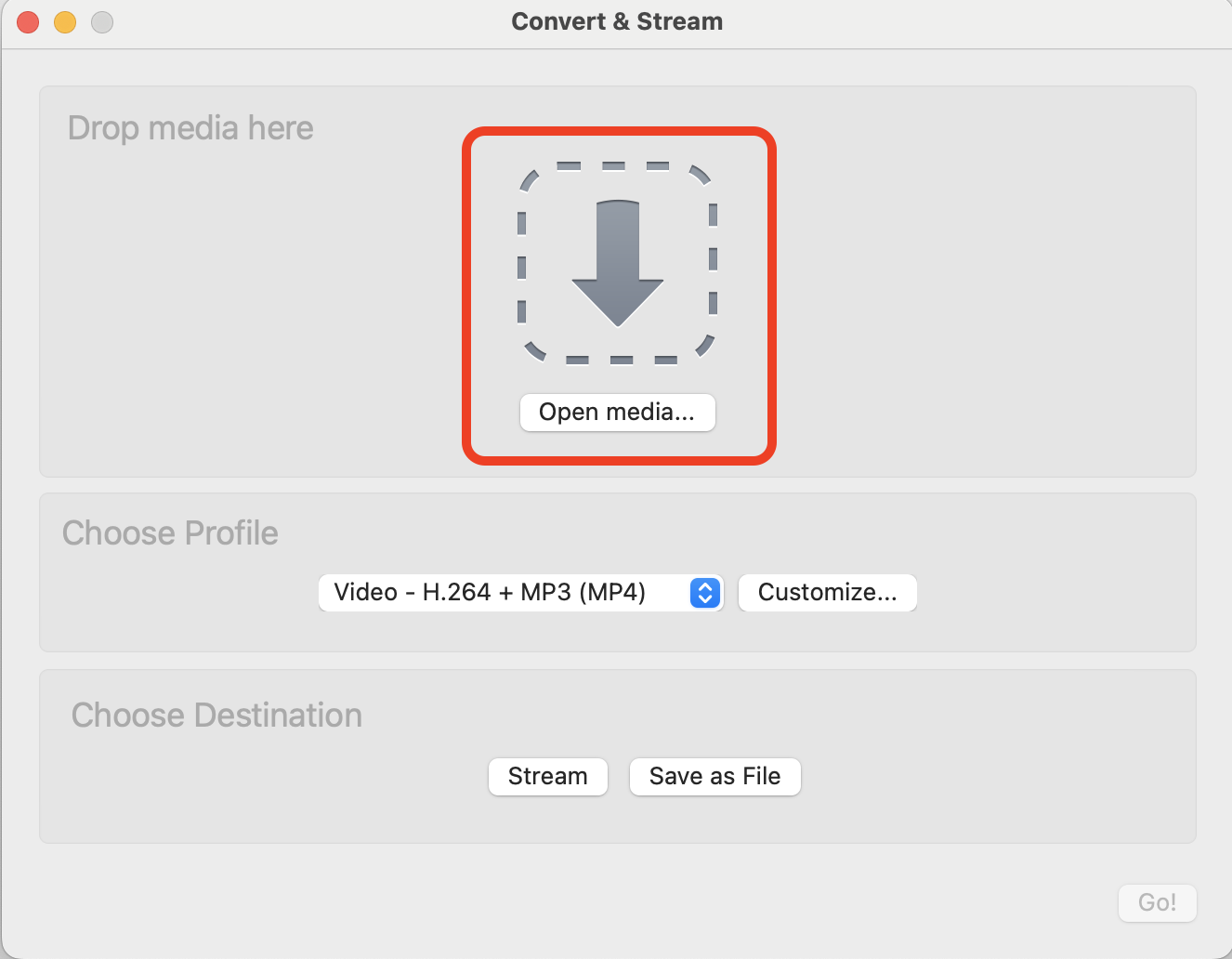 How To Convert CAF Files in Mac with VLC: Step 3