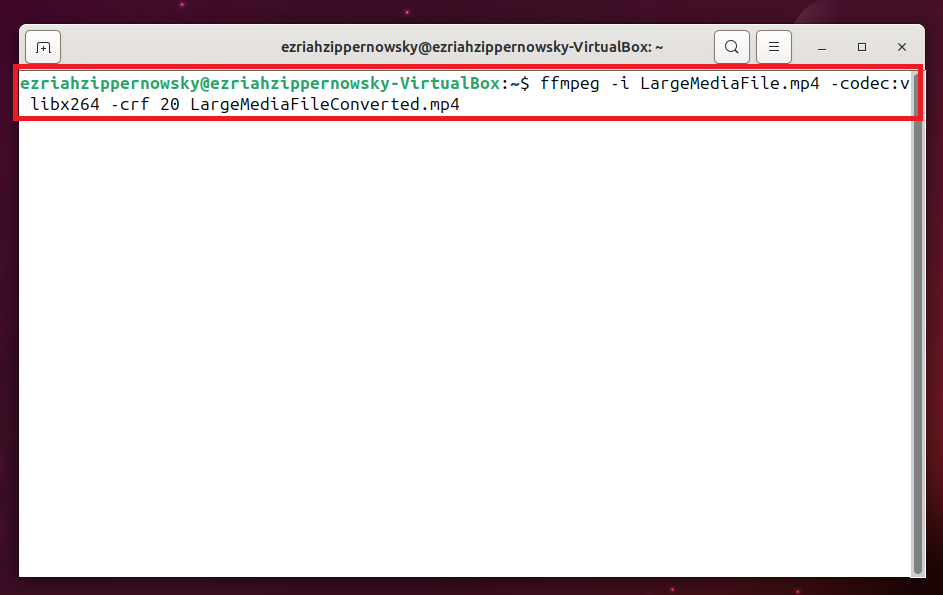 How To Convert Large Media Files on Linux Using FFmpeg: Step 3