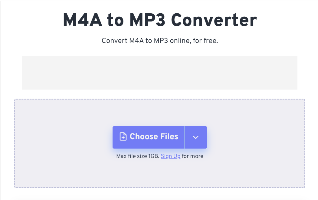 How To Convert M4A to MP3 Online with FreeConvert: Step 1