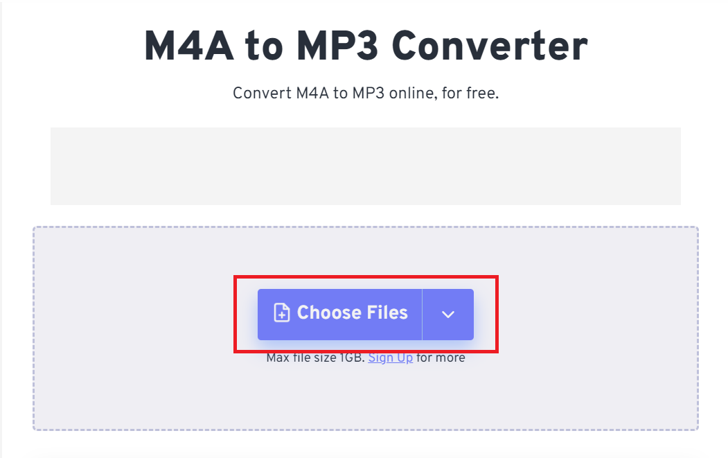 How To Convert M4A to MP3 Online with FreeConvert: Step 2