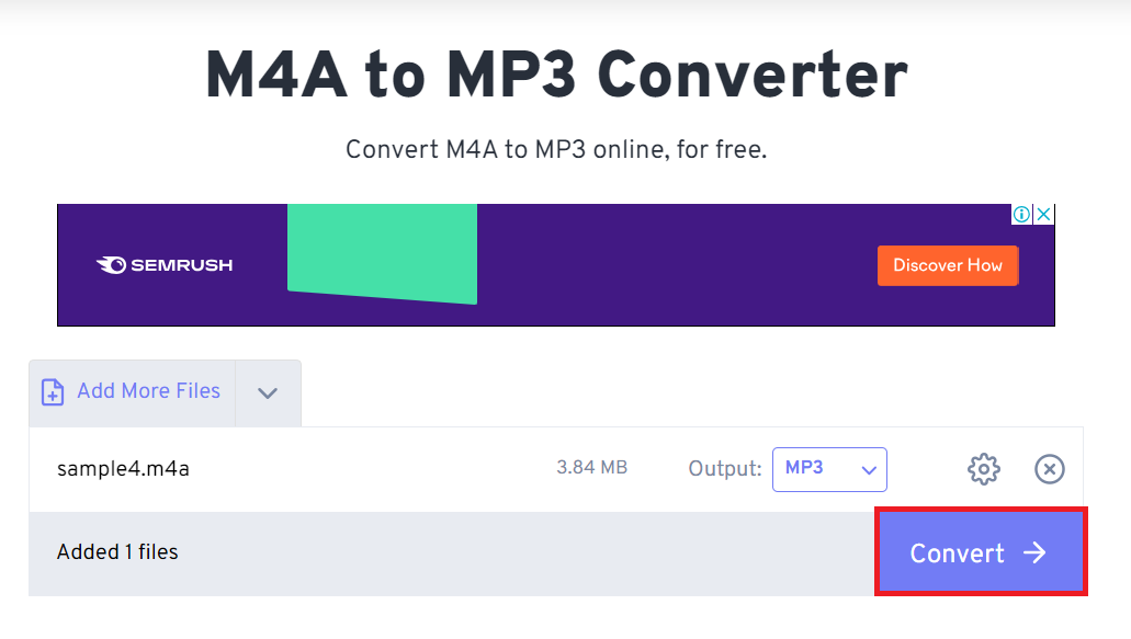 How To Convert M4A to MP3 Online with FreeConvert: Step 3