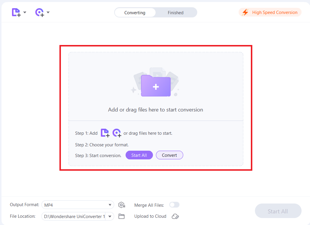 How To Convert MP4 to MP3 Using Uniconverter: Step 2