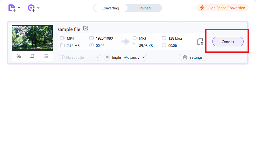 How To Convert MP4 to MP3 Using Uniconverter: Step 2