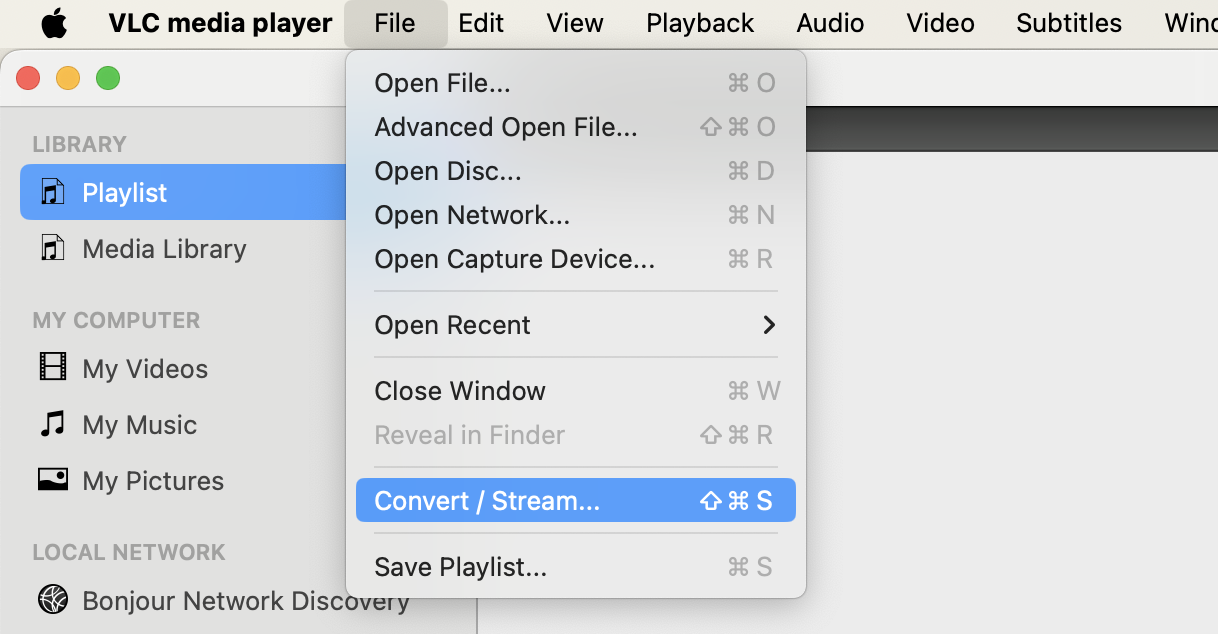 How To Convert MP4 to MP3 Using VLC on Mac: Step 2