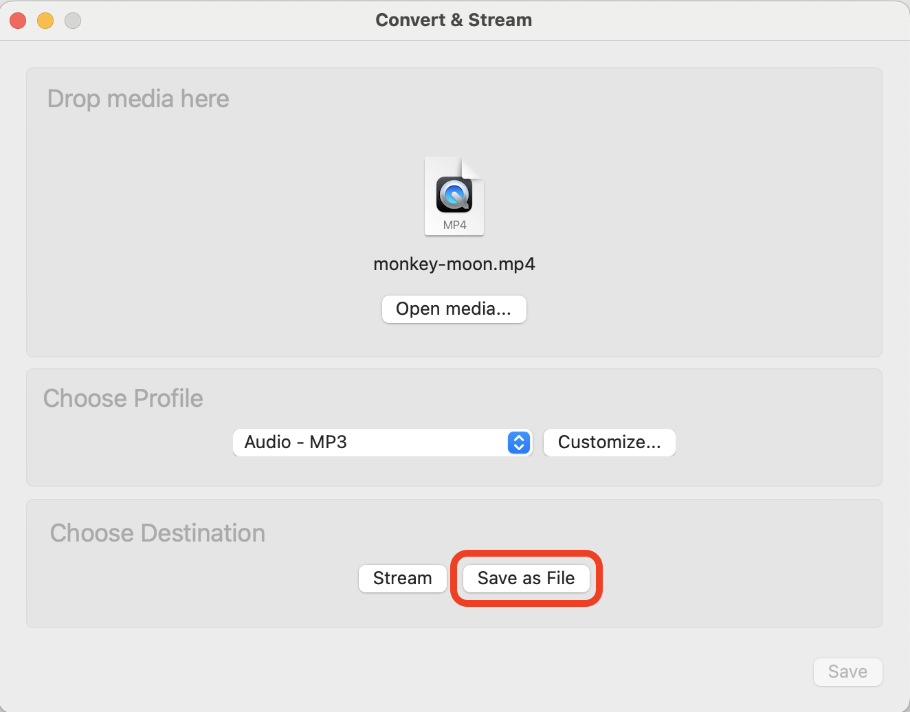 How To Convert MP4 to MP3 Using VLC on Mac: Step 4