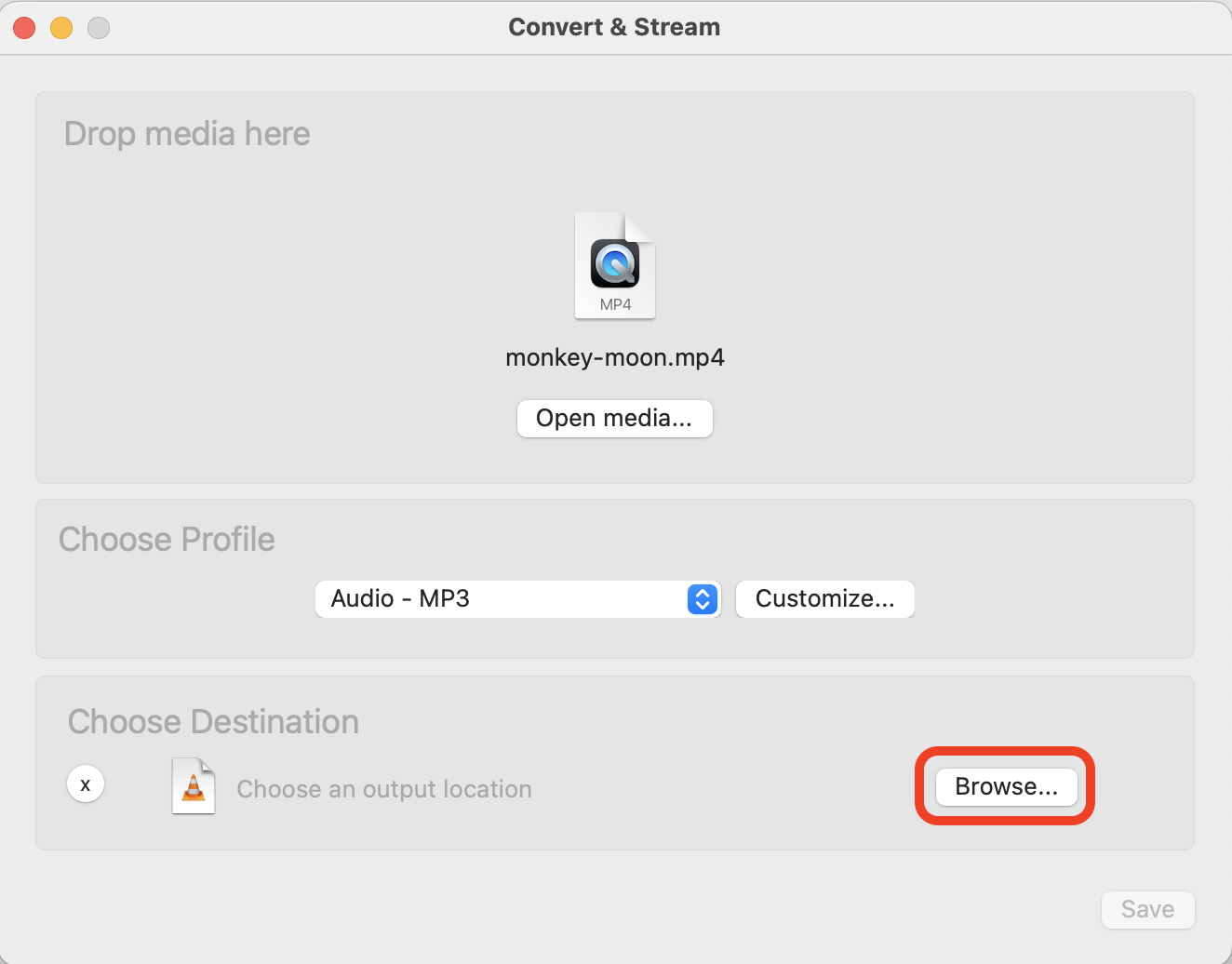 How To Convert MP4 to MP3 Using VLC on Mac: Step 4