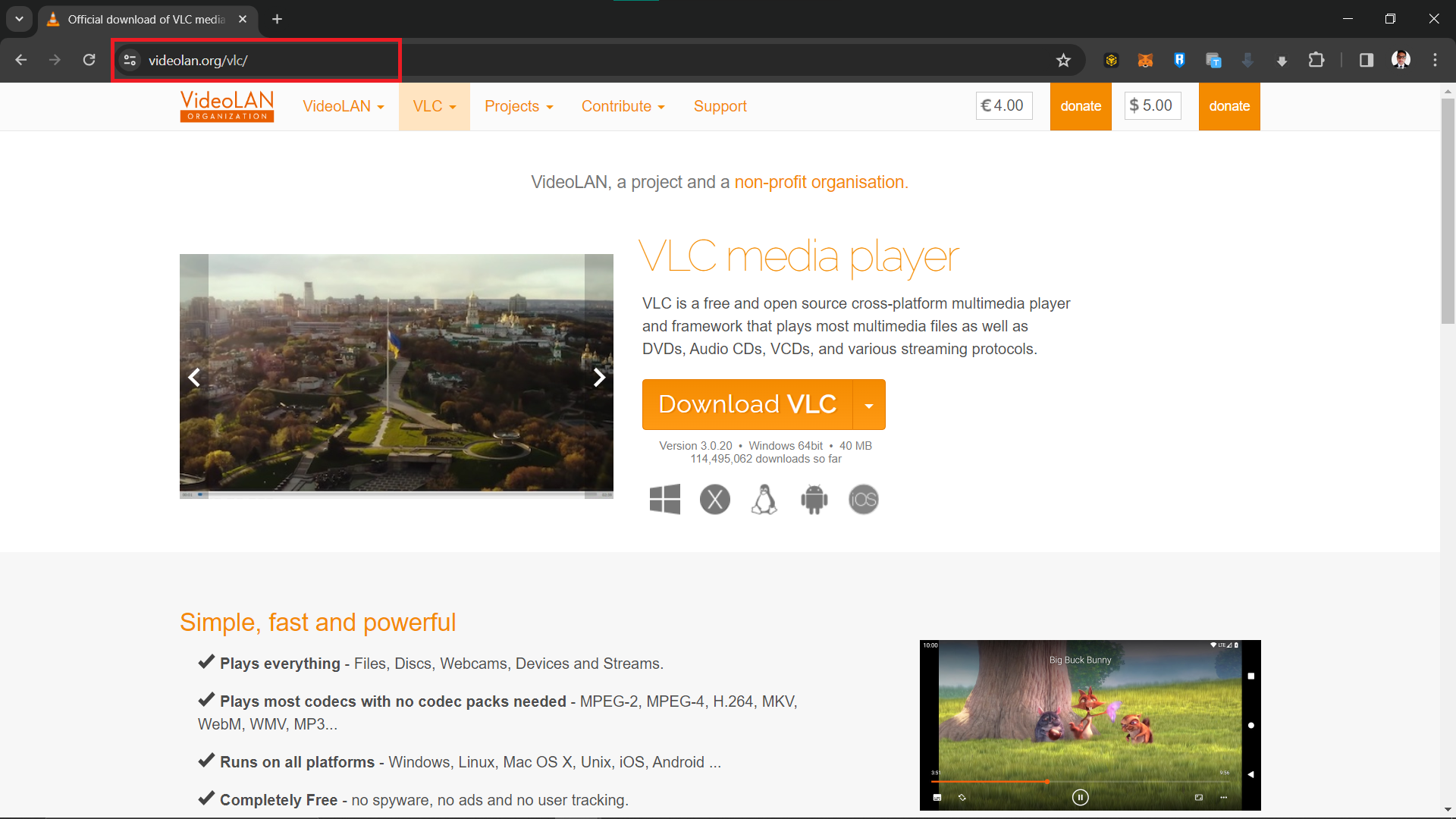 Convert Using VLC Media player on Windows: Step 1