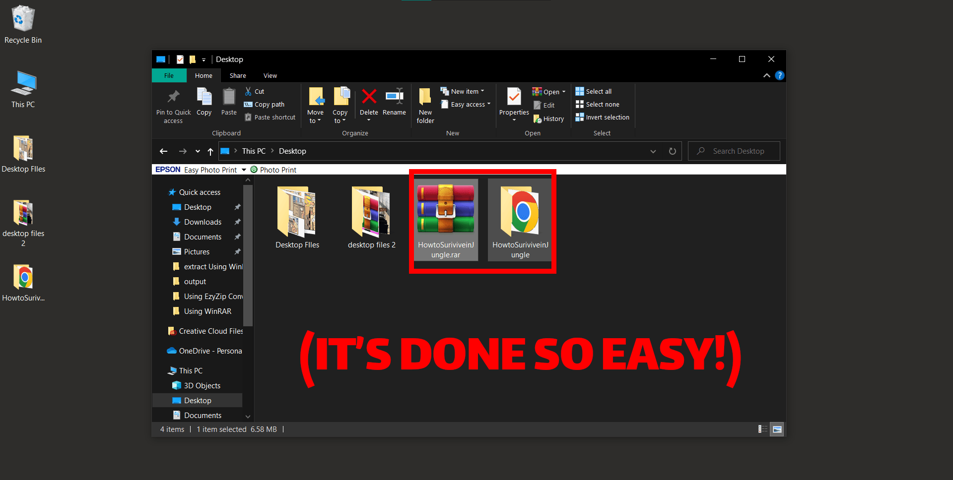 How To Extract Original Files from RAR: Step 2