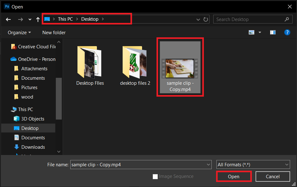 How to use Photoshop to Convert Video To Photo: Step 4