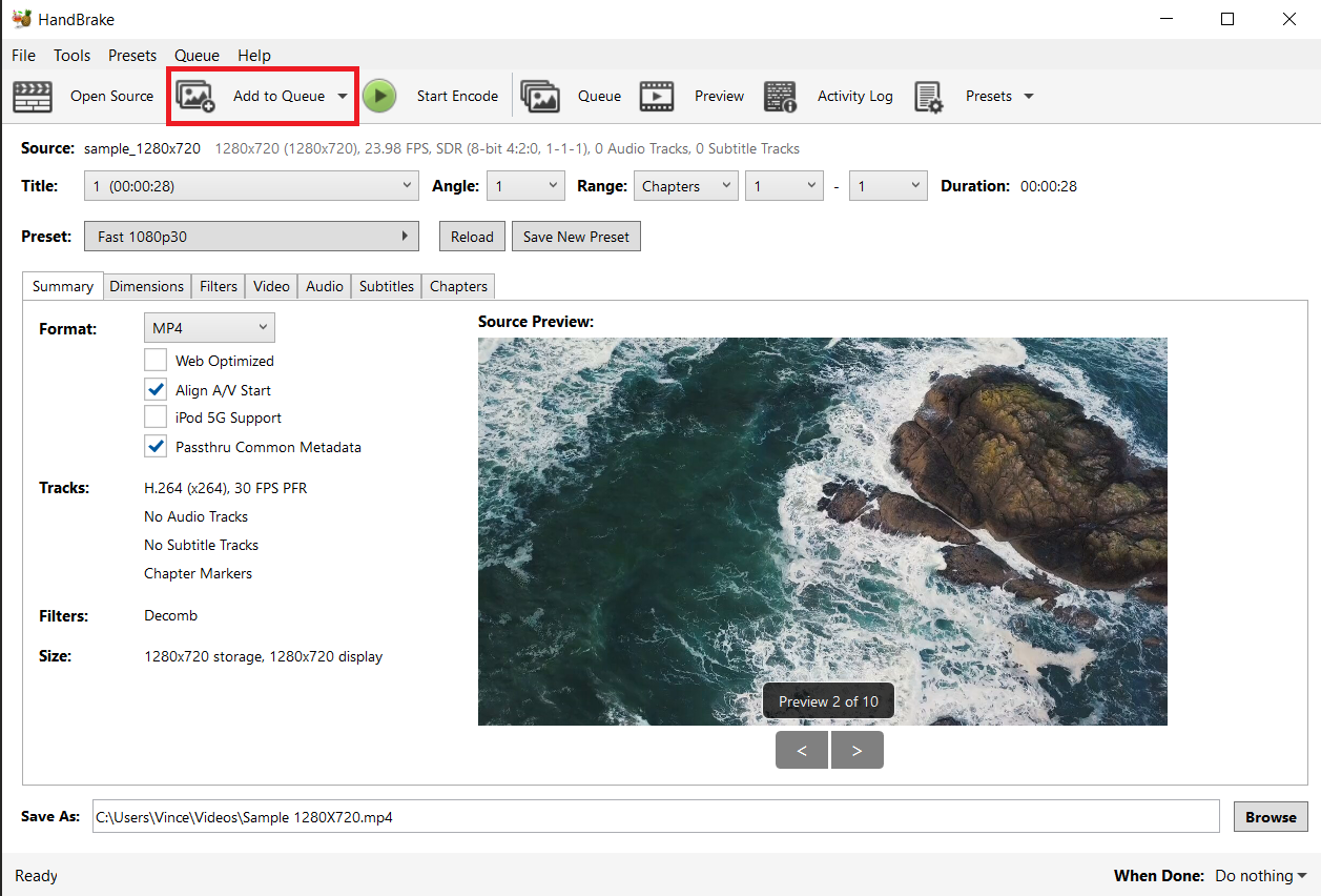 How To Batch Convert Multiple Videos: Step 2