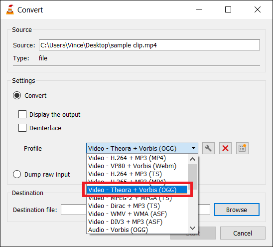 How To Convert Videos to Different Formats Using VLC: Step 6