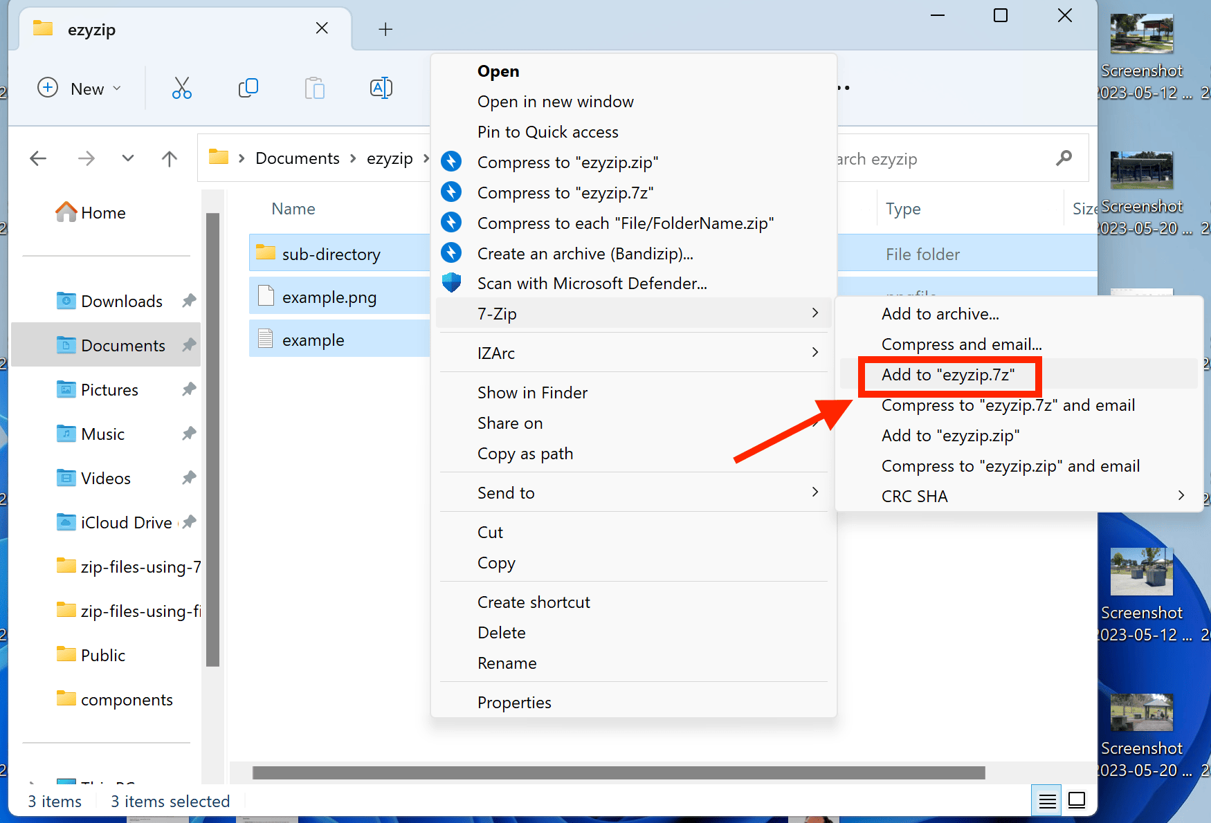 How To Create 7Z Files Using 7-Zip: Step 3