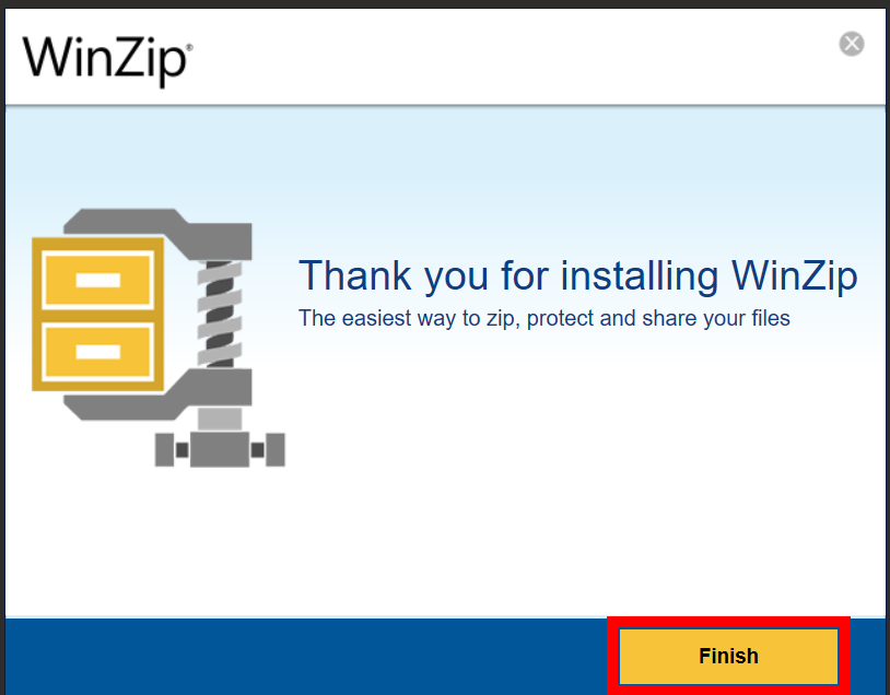 How To Create SFX Files Using WinZip: Step 1