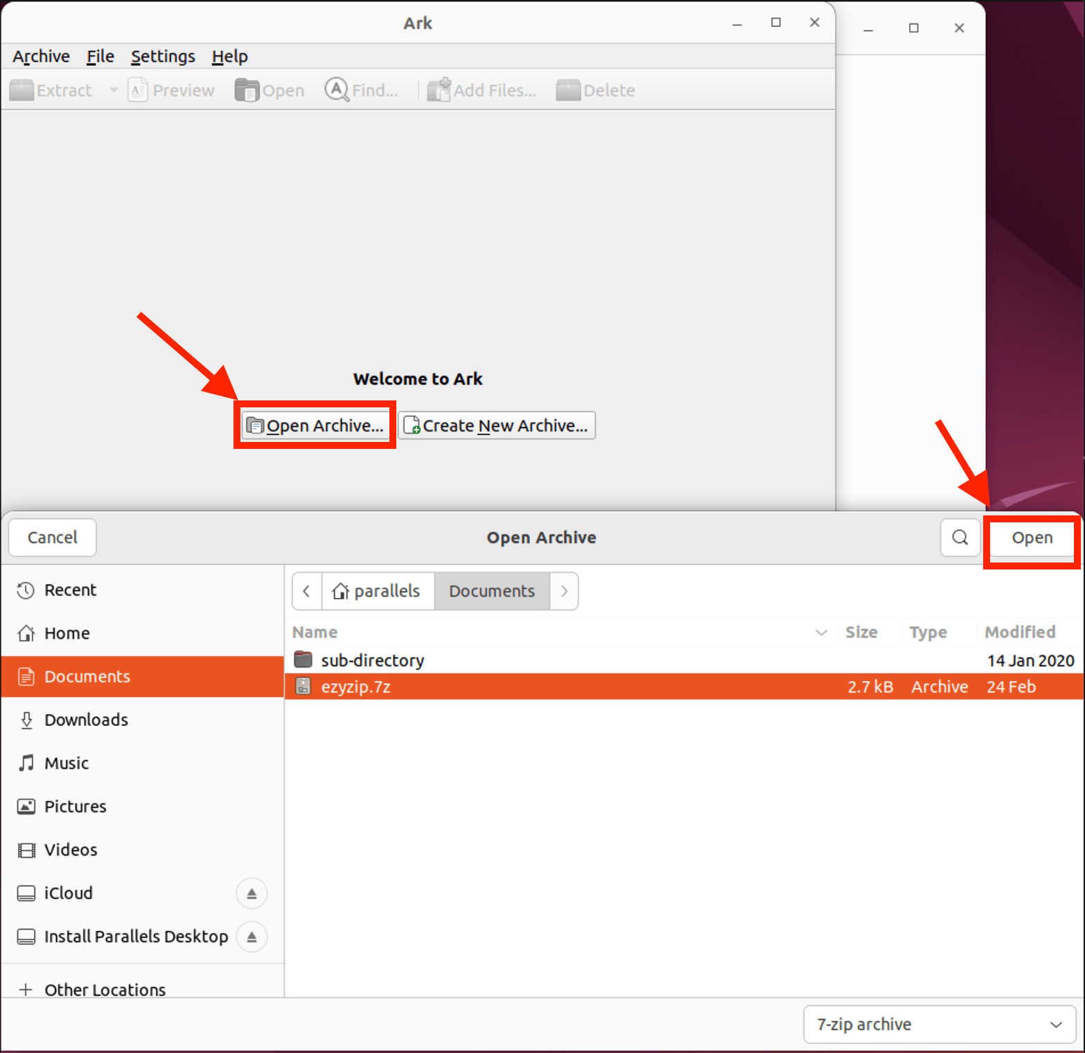 How To Extract 7Z Files Using Ark: Step 3