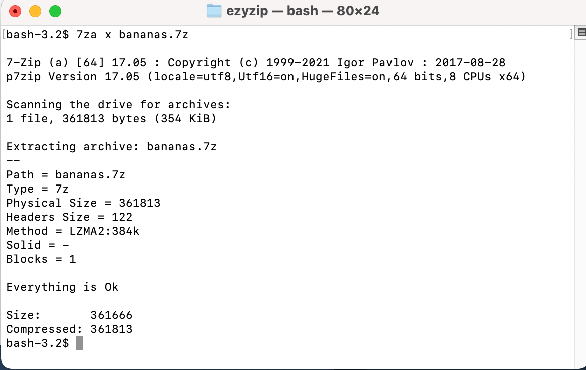 How To Use Terminal to Extract 7Z Files: Step 4