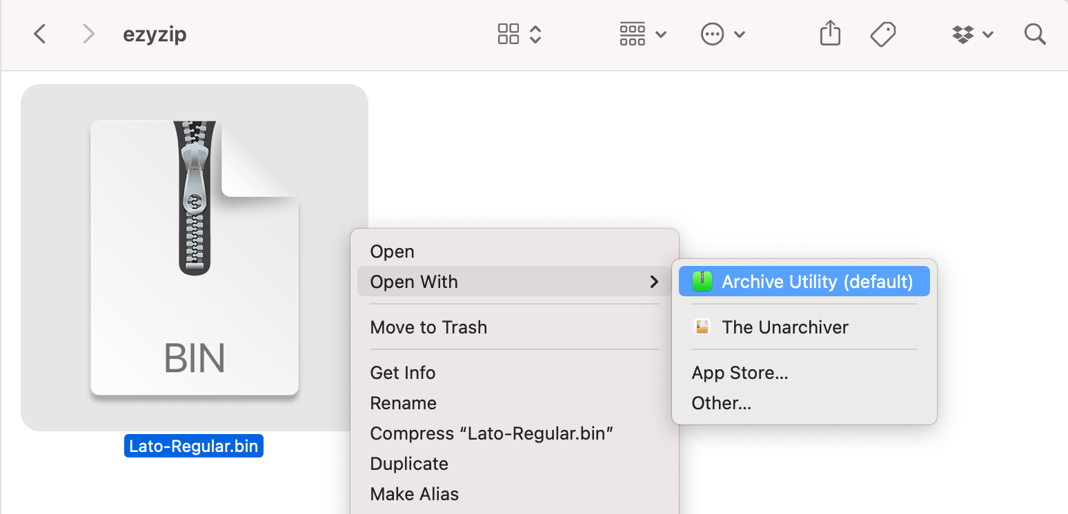 How To Extract BIN Files Using Archive Utility on MacOS: Step 2