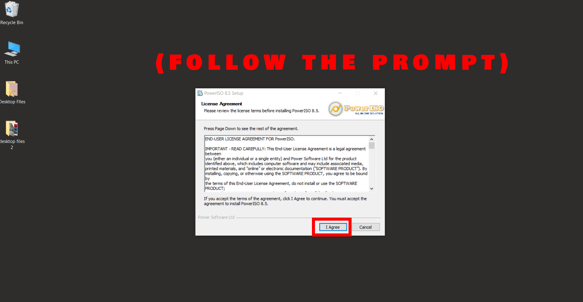 How To Extract BIN Files Using PowerISO on Windows: Step 1