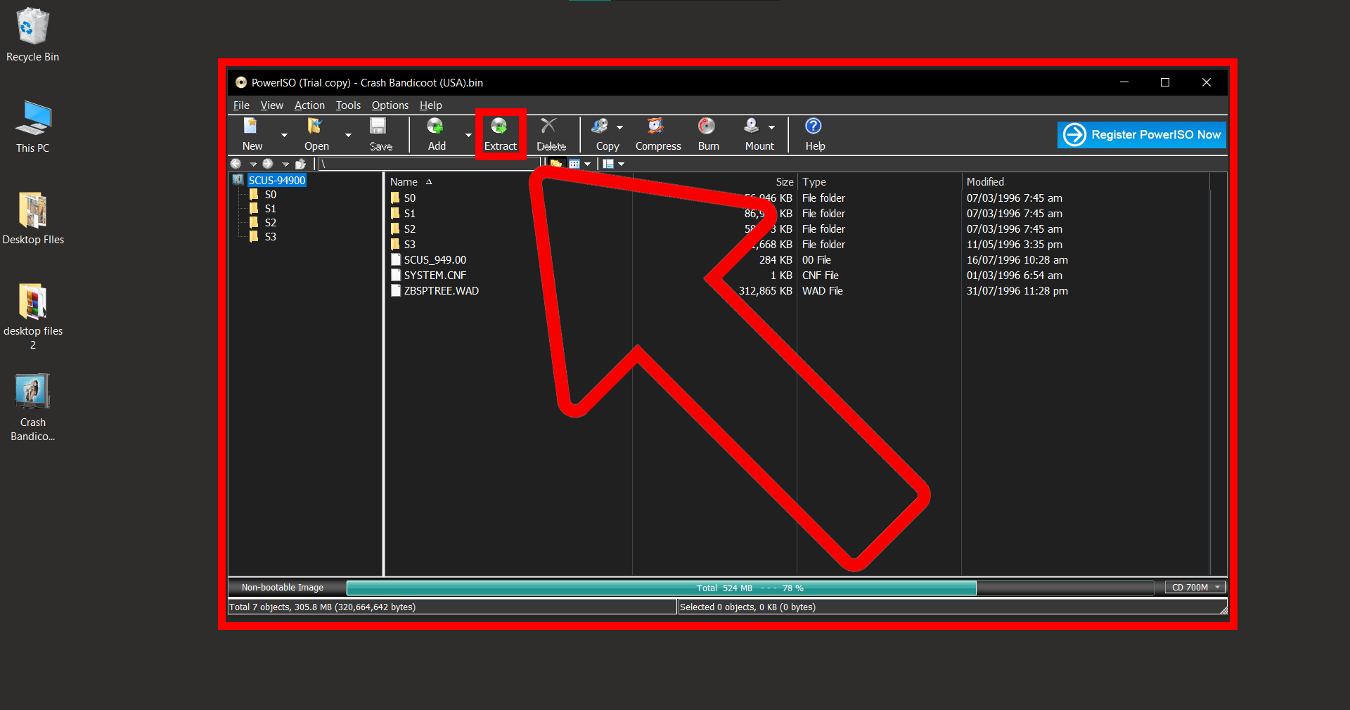 How To Extract BIN Files Using PowerISO on Windows: Step 3