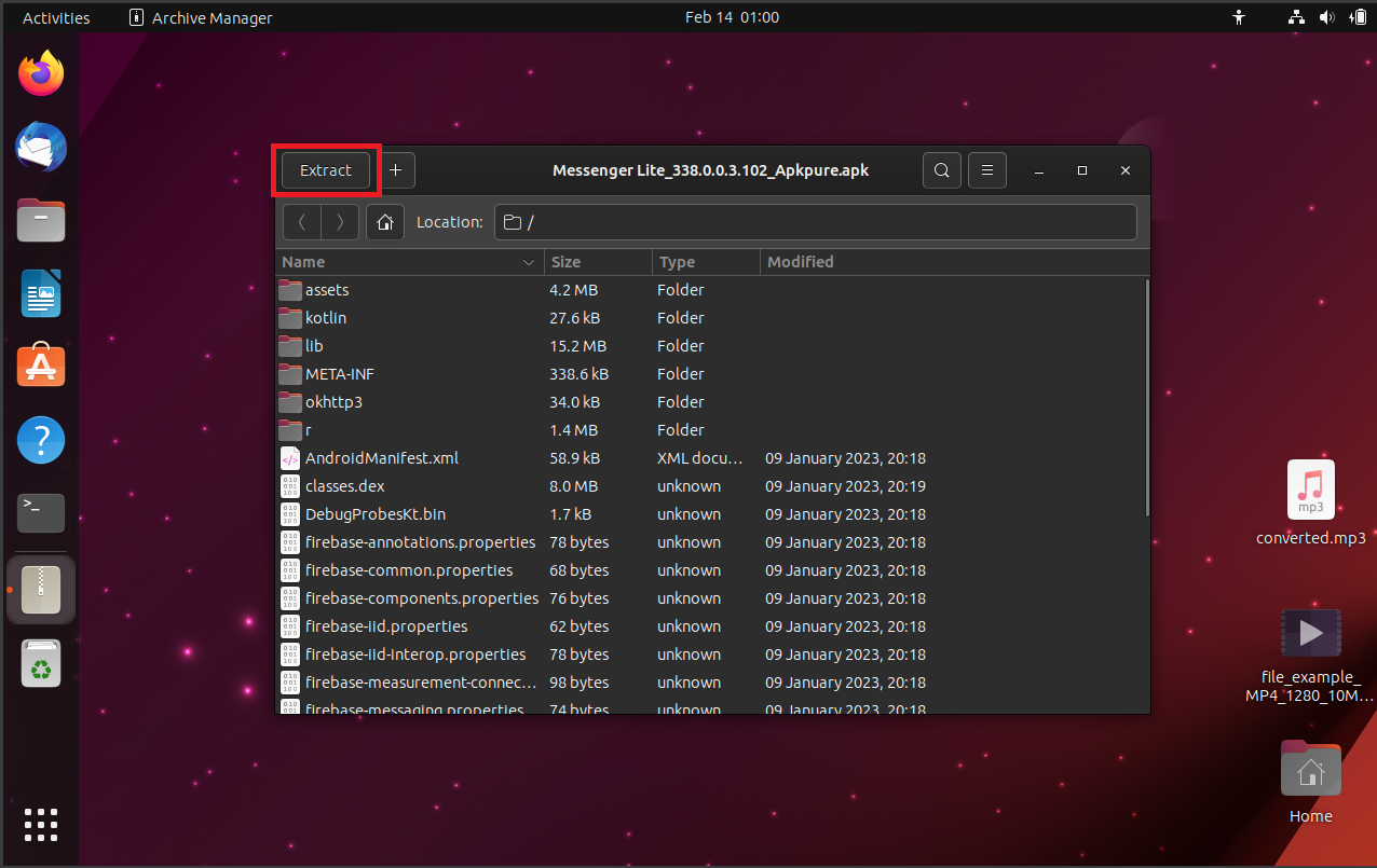 How To Extract APK Files on Linux: Step 2