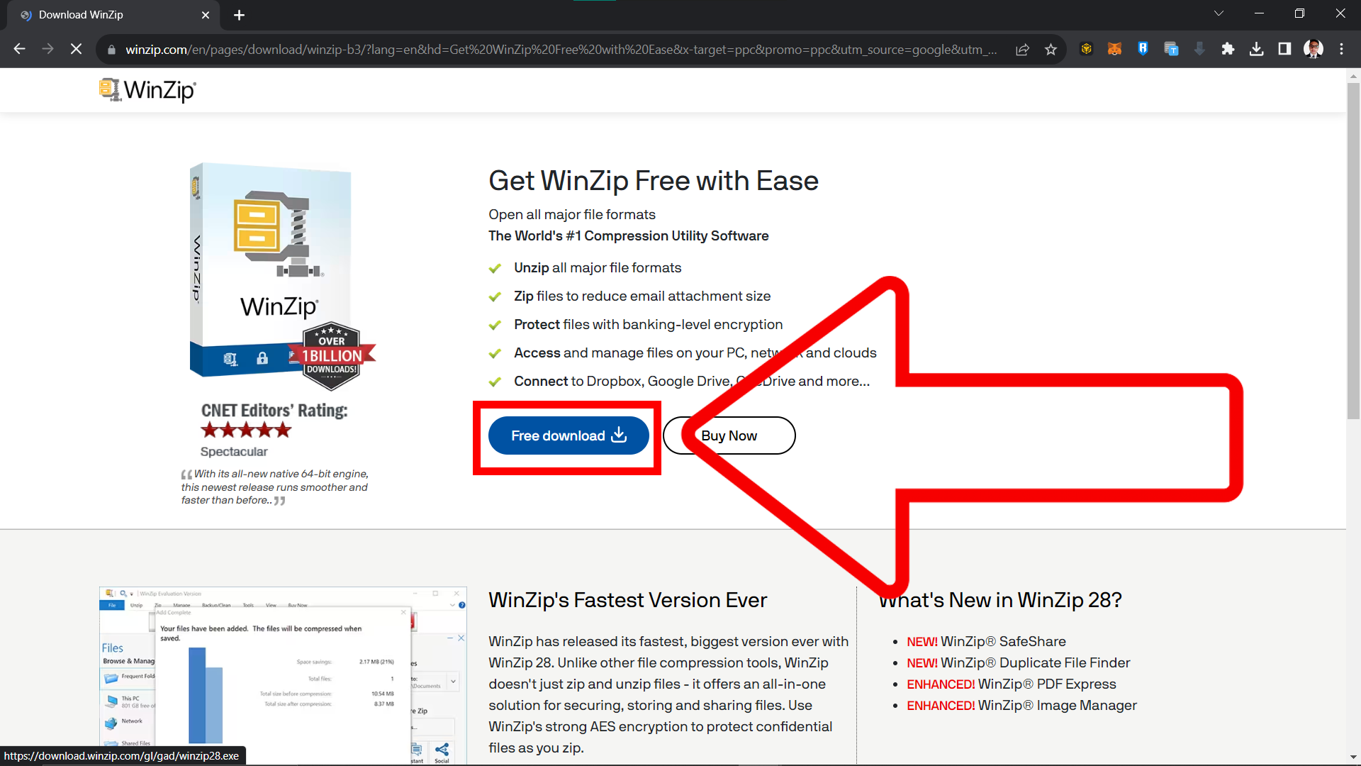 How To Download WinZip: Step 4