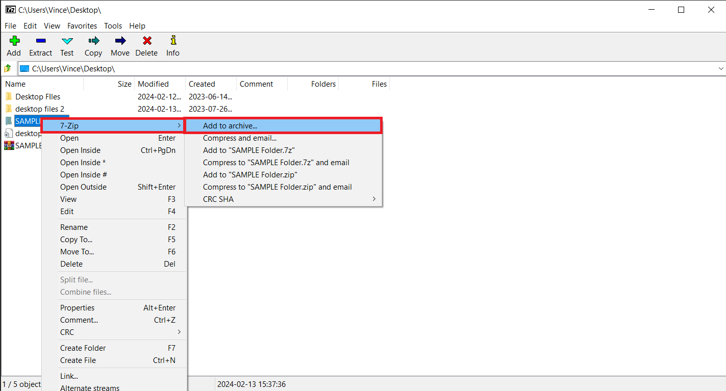 How To Set Maximum Compression Using 7-Zip: Step 3