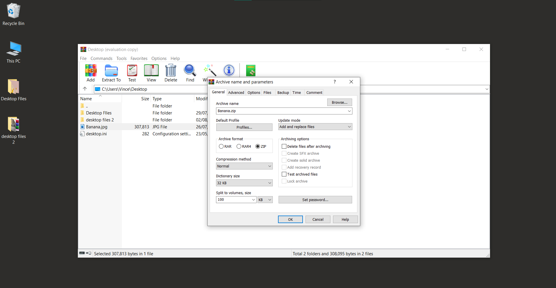 How To Split ZIP Files into Smaller Files Using WinRAR: Step 4
