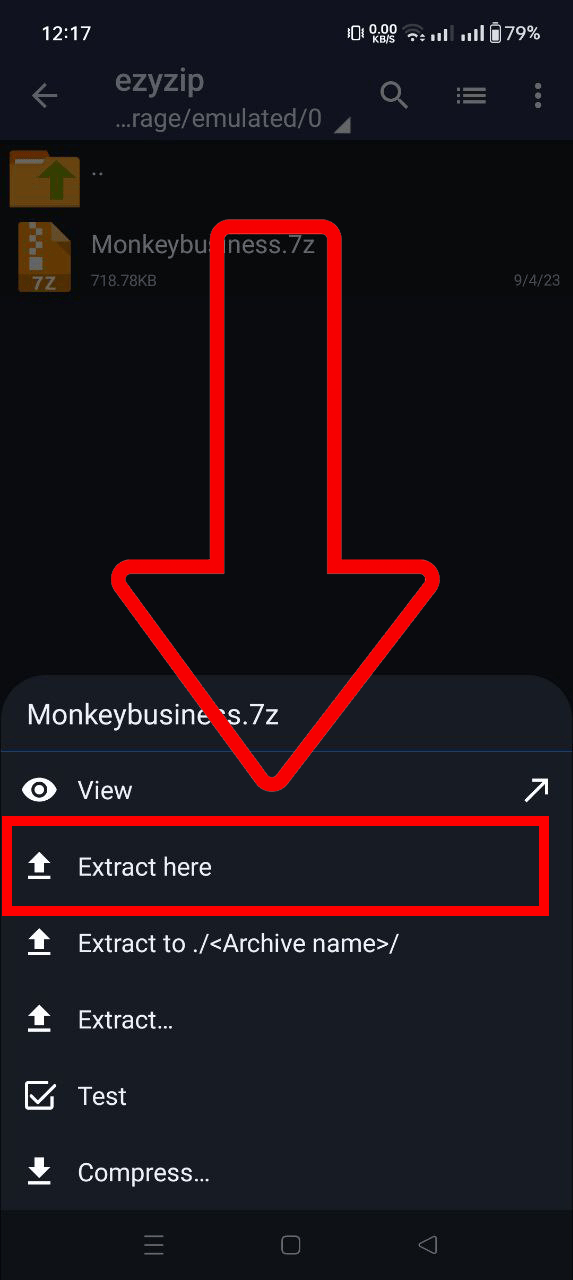 How To Use ZArchiver: Step 3