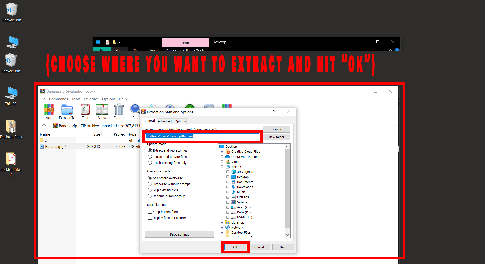 Method 3: How To Open a Password Protected ZIP File Using WinRAR: Step 4