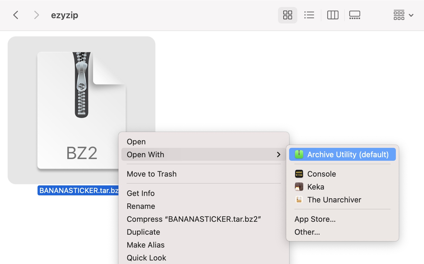 How To Open BZ2 Files on MacOS Using The Unarchiver: Step 3
