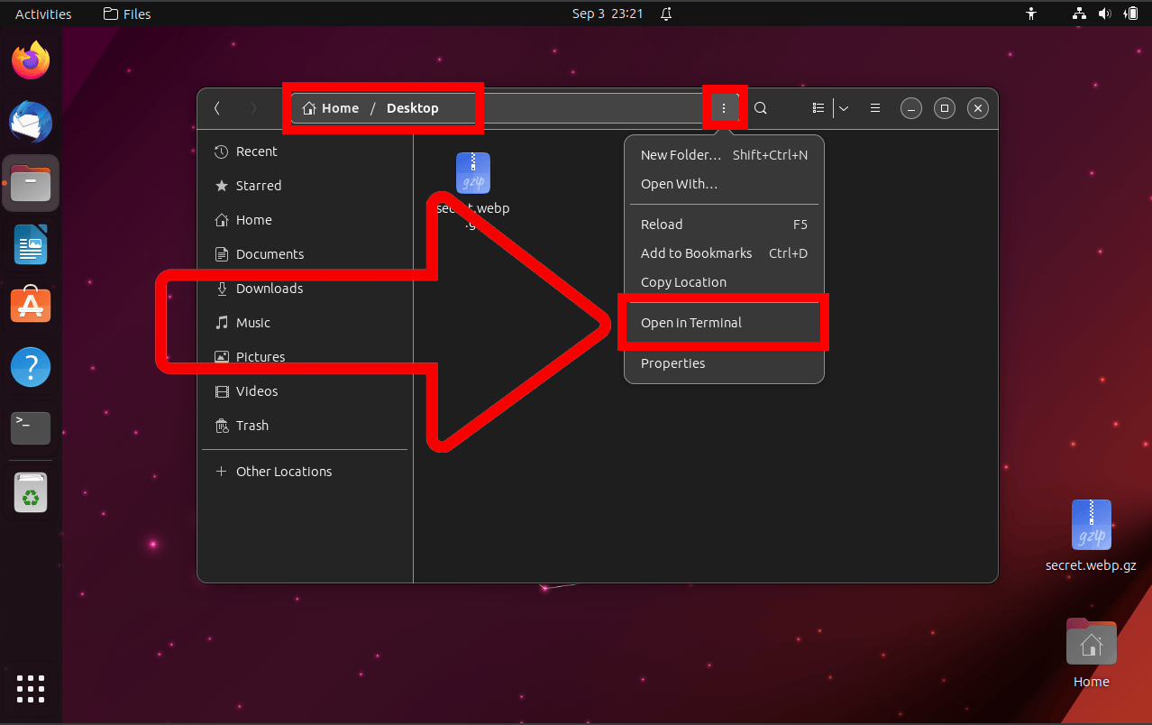 How To Open GZ Files on Linux: Step 1